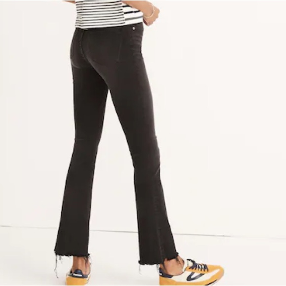 Madewell Cali Demi-Boot Jeans in Berkeley Black: Chewed-Hem Edition - Picture 2 of 11